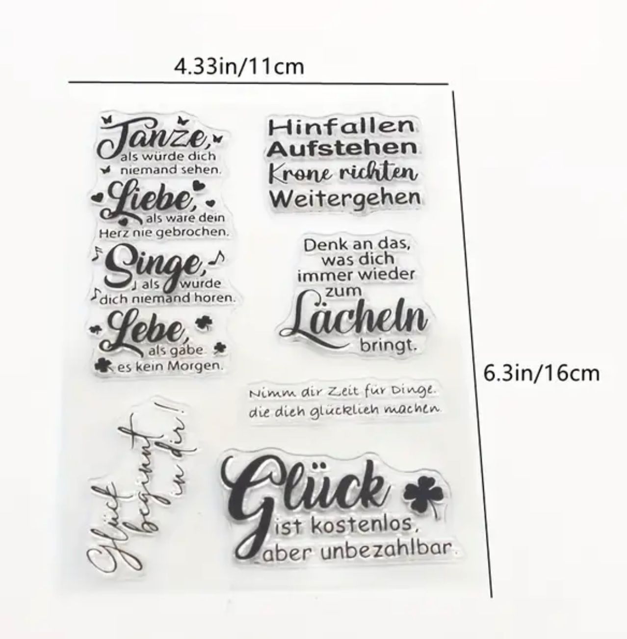 Timbri: Positive Texte - Silikonstempel – Nuovo e nell'imballaggio originale da Frenkendorf venduto da jazzplatten 1