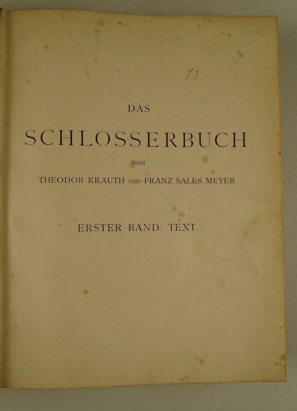 Libri: DAS SCHLOSSERBUCH 1897 – Usato da Grüningen venduto da Kartensammler 3