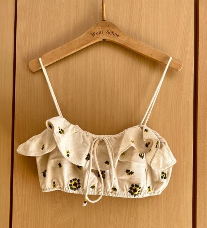 Leinen Bralette mit Rüschen 🌻