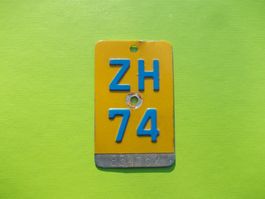Velonummer / Mofanummer / Töfflinummer ZH 74