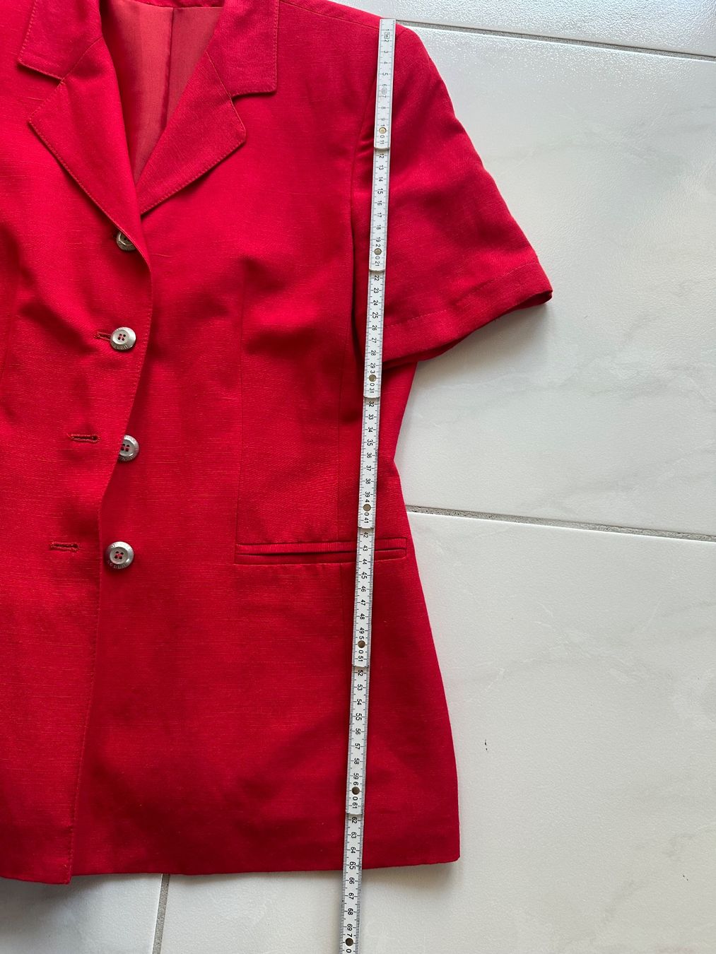Vestes: Vintage Oversize Blazer Rot Kurzarm – D'occasion à Zürich par ong8 2