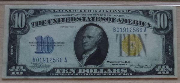 Banconote: USA ++ 2x 10.- US-Dollars 1934 Gelb – Usato da Walkringen venduto da Casablanca777 1