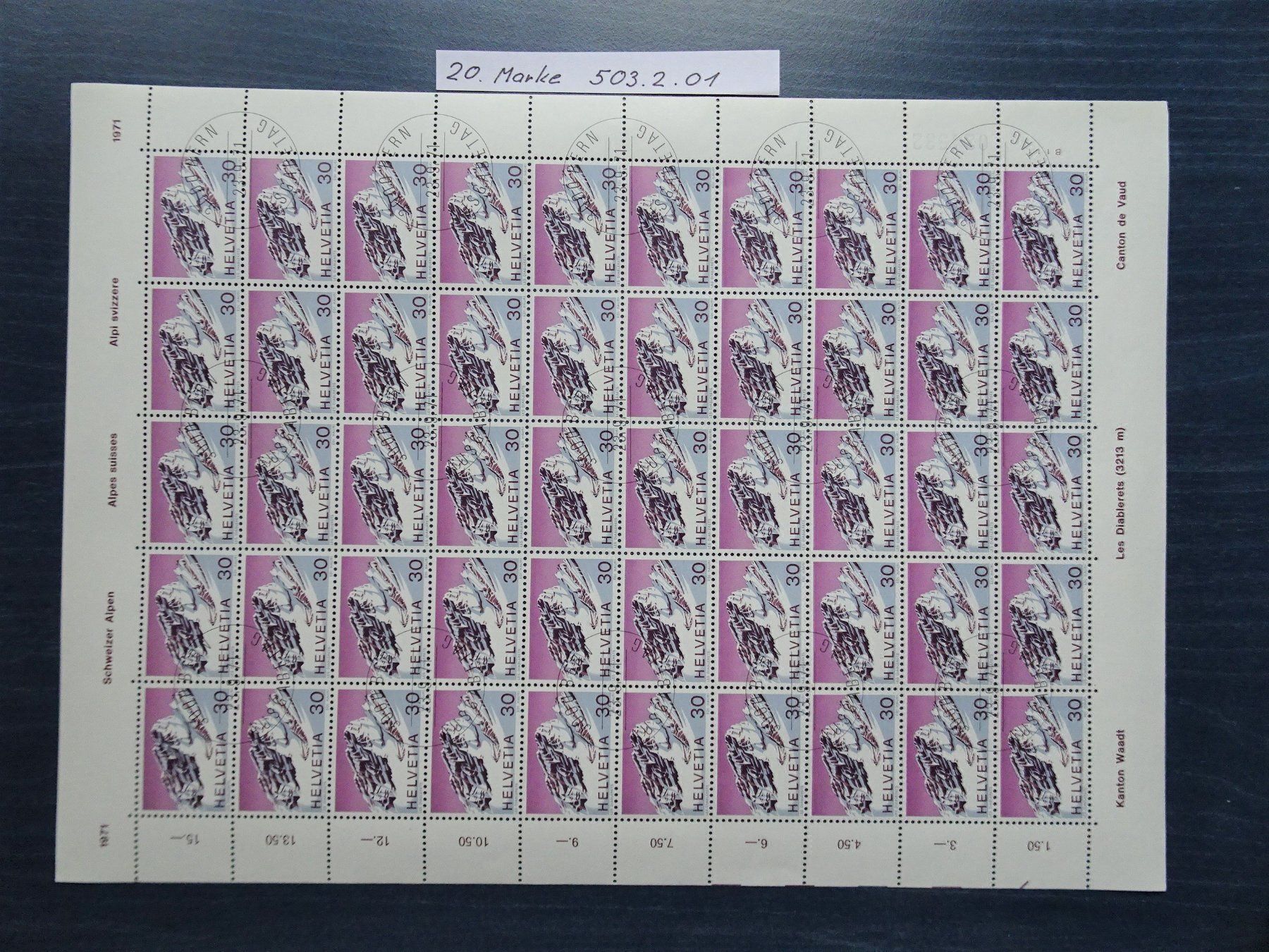 Tous les timbres: 1971 mit Abart – Neuf (Voir description) à Aadorf par Chnorli-Furz