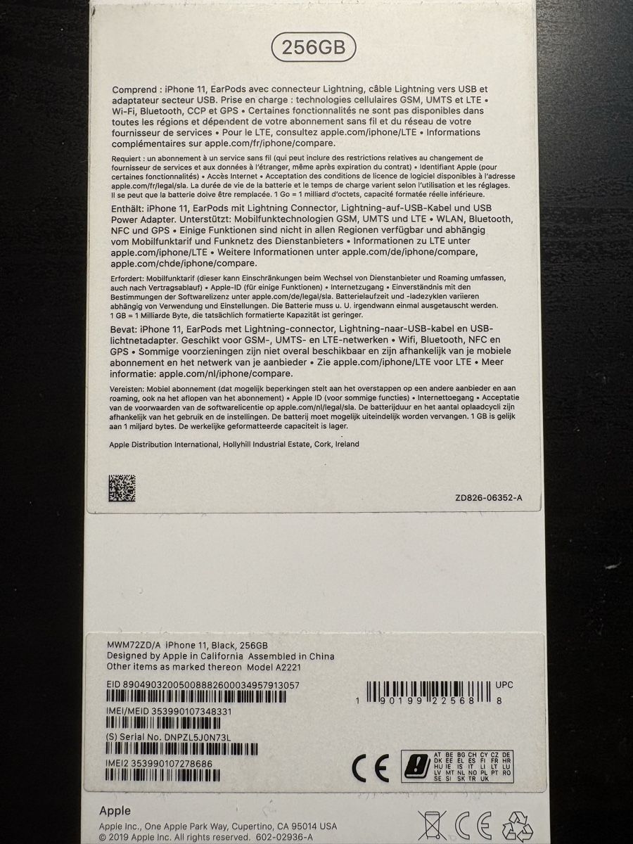 Apple Handys / Smartphones: iPhone 11, 256gb, black – Gebraucht aus Arzier-le-Muids von Benjamin_Deshusses07 3