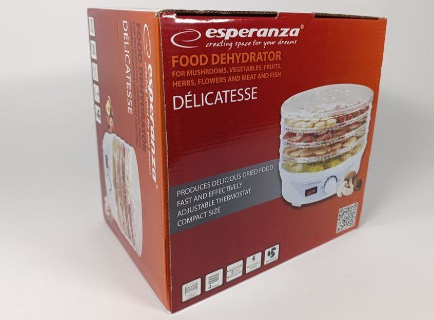 Esperanza Déshydrateur Alimentaire 5 Plateaux – 250 W, Séchage Fruits, Légumes & Champignons Facile