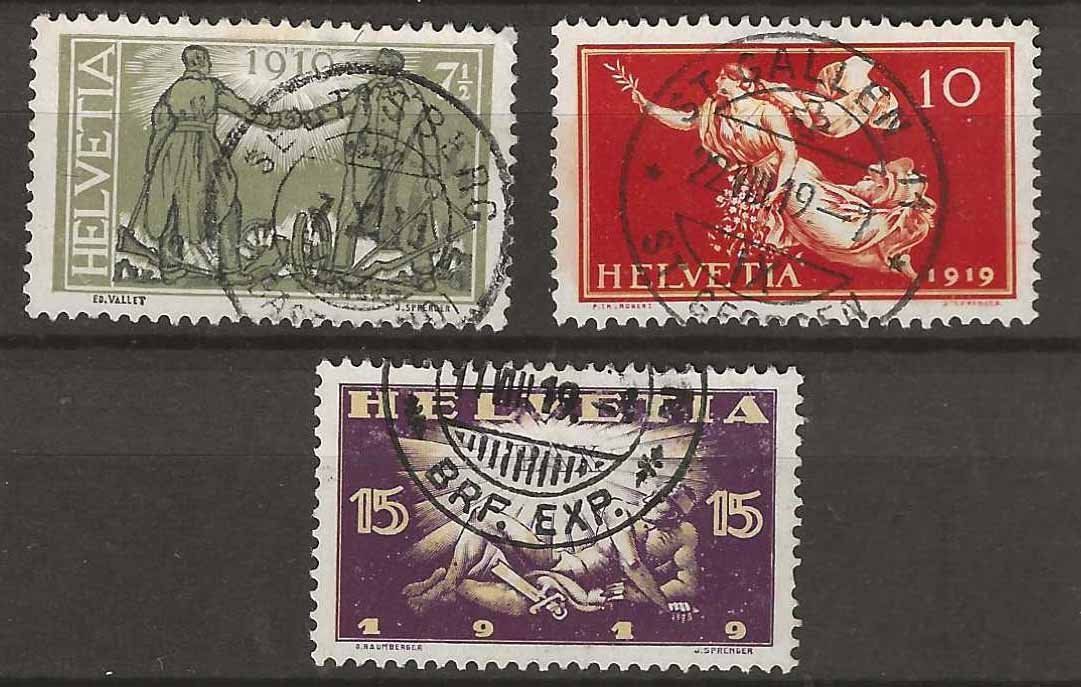 Alle Briefmarken: CH143 - Pax 1919 obl. – Gebraucht aus Trélex von Phil_Albert
