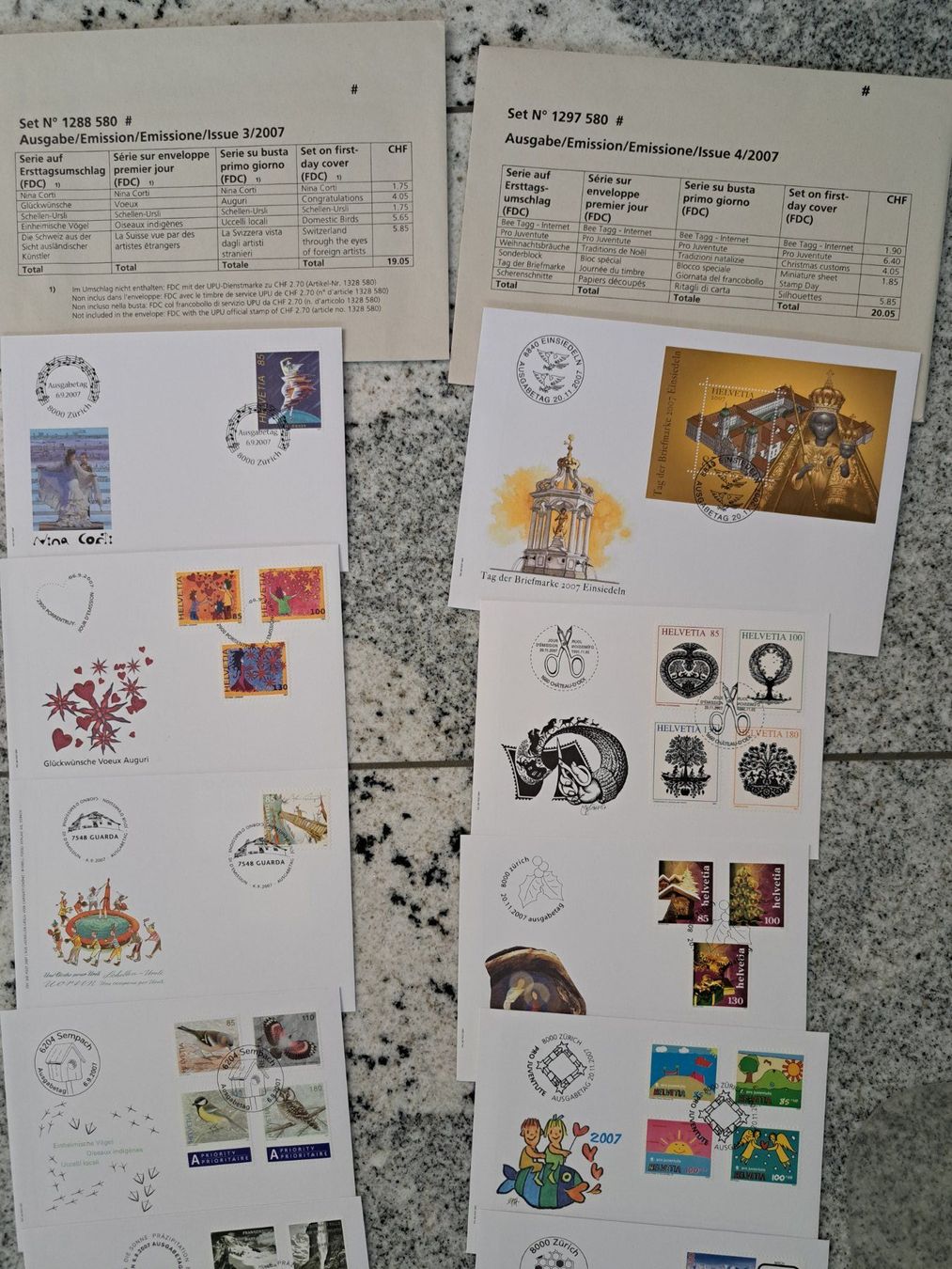 Alle Briefmarken: Ersttagsbriefe Jahresserie 2007 FDC Briefe – Neu und originalverpackt aus Bazenheid von derdelorean01 3