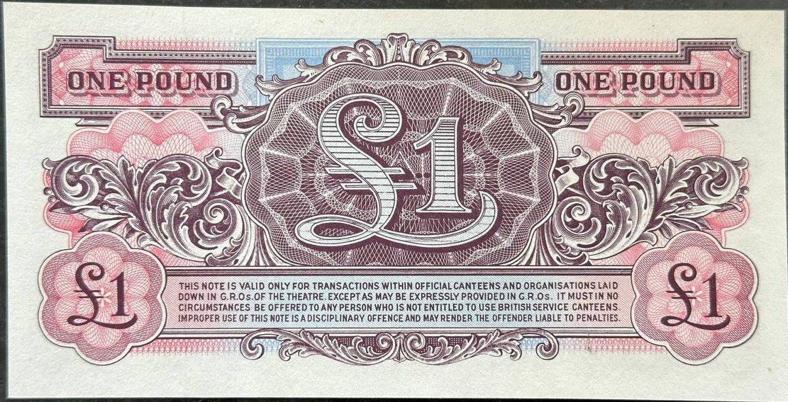 Banknoten: Seltene britische Armee One Pound Note, Reproduktion – Gebraucht aus Beringen von Mantafisch1 1