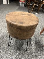 Sitzhocker Kunstleder Industrial Vintage mit Stauraum 42cm