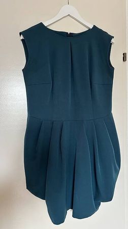 Petrol Baloon Kleid Neu