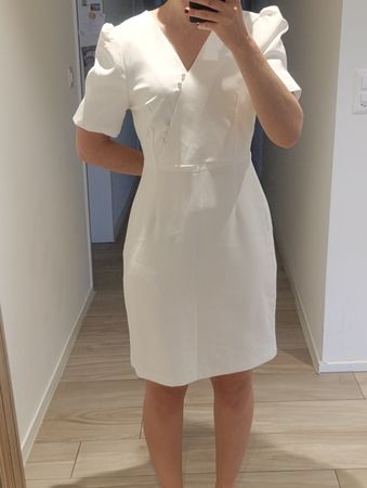 Elegantes weisses Kleid in Gr. M