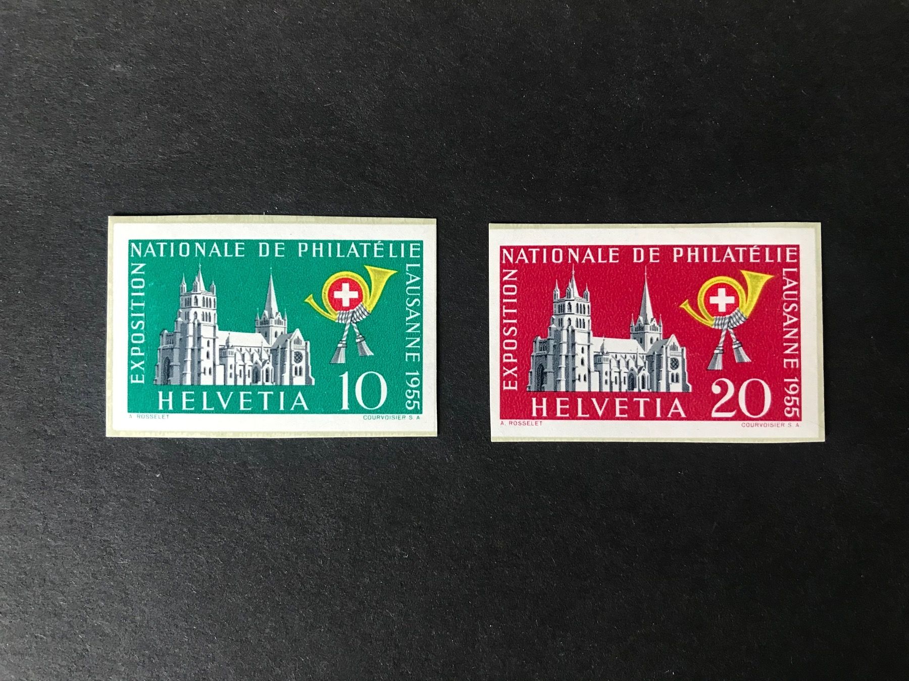 Tutti i francobolli: 1955, Gedenkblock Einzelwerte W33 +W34 ** – Nuovo (secondo la descrizione) da stäfa venduto da brandy66