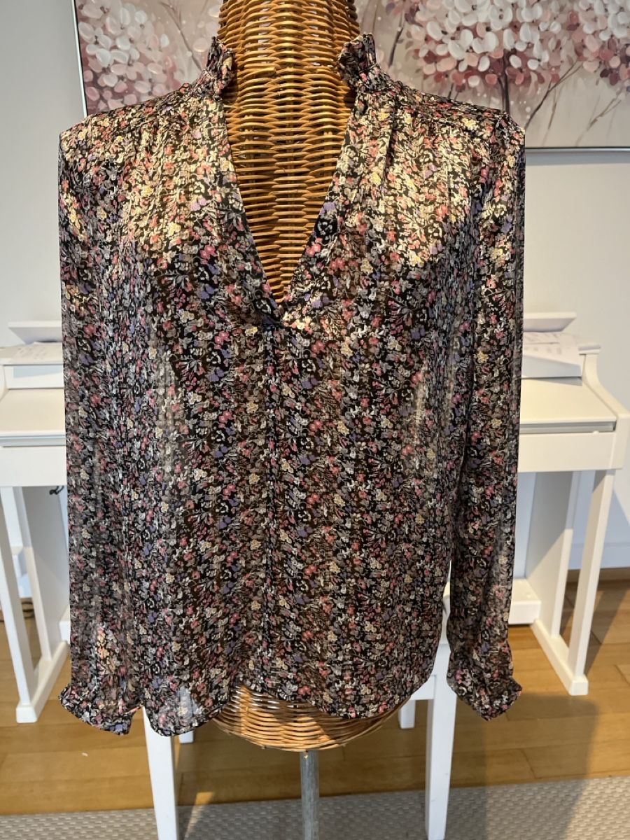 Morgan Camicette: Bluse mit Blumenmuster, Lurex, Morgan,  34/36 – Usato da Solothurn venduto da Bobesch08 1