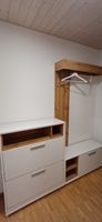 Garderobe Weiss Holz Schuhschrank Wandpaneel mit Haken