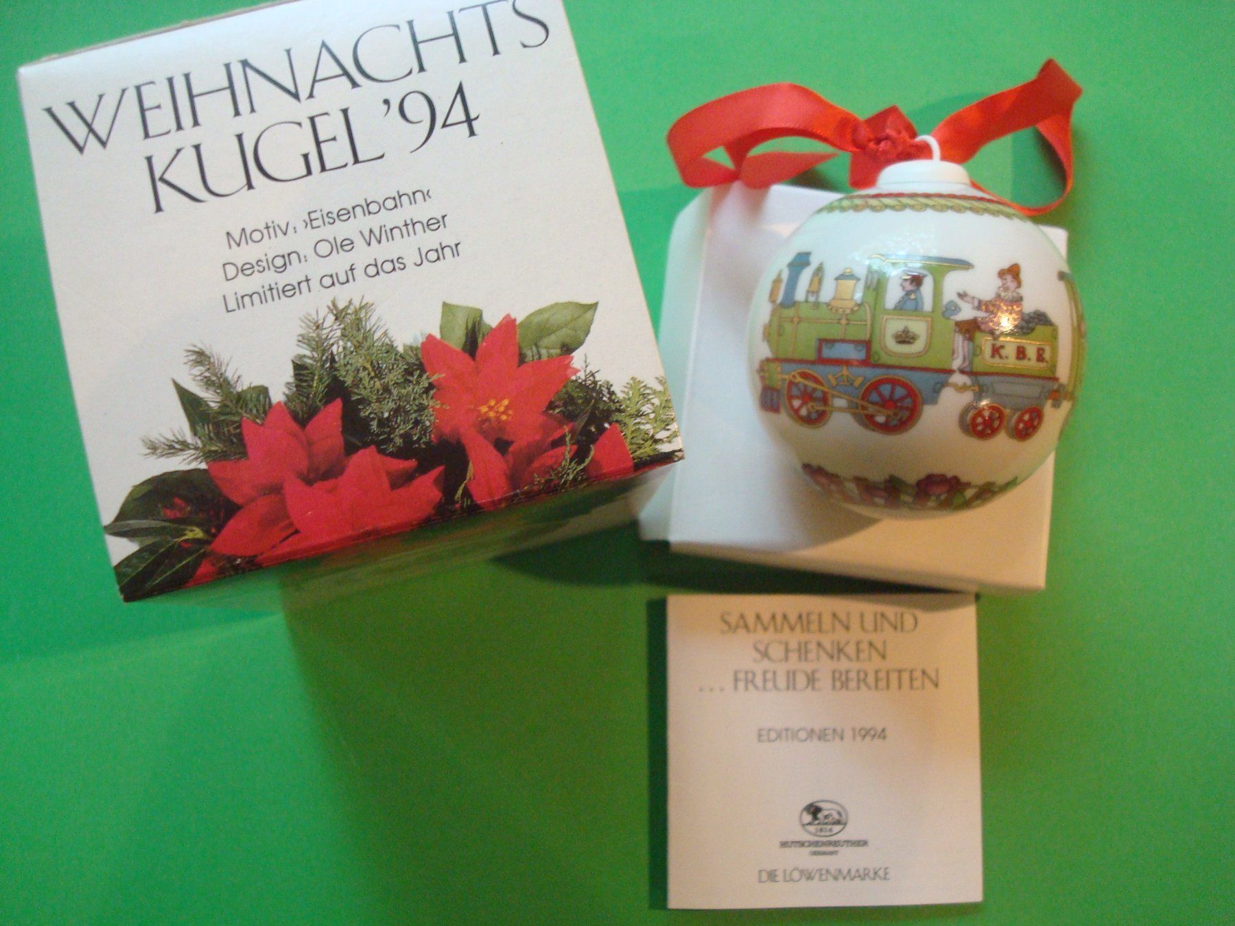 Hutschenreuther Glocken & Treicheln: Weihnachtskugel 1994 Hutschenreuther – Neu (gemäss Beschreibung) aus Riehen von Baerewaegli