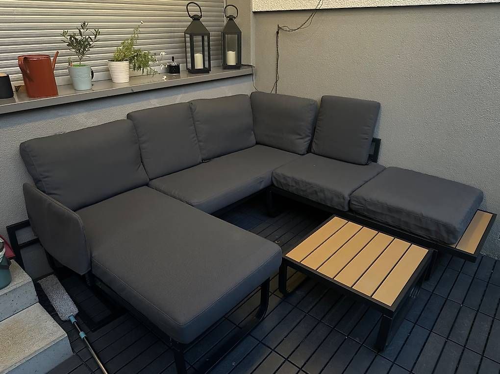 Divani: Gartenlounge / Garten-Ecksofa-Set mit Auflagen Aluminium – Nuovo (secondo la descrizione) da Zürich venduto da Faetze0
