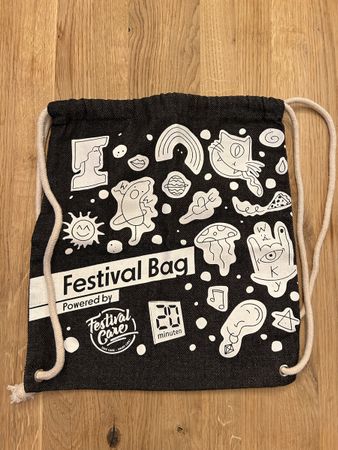 Cooler Turnbeutel aus Stoff, neuwertig