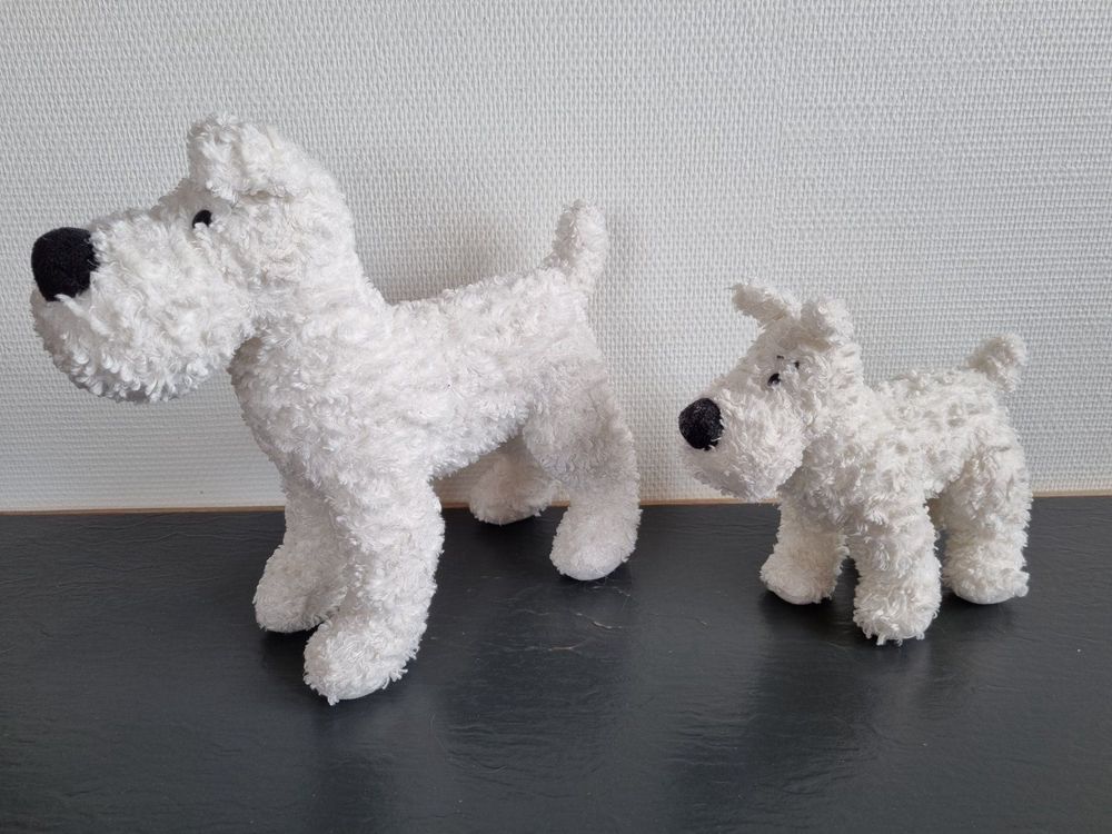 Tissu Coupon Tintin Milou - Coton - 60x89 Cm - Hergé 1991 - Neuf - Création Couture