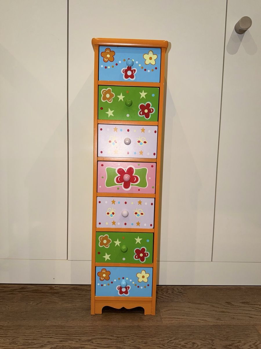 Cassettiere: Kleine Bunte Kommode mit 6 Schubladen – Usato da Schwyz venduto da Manuvolley80