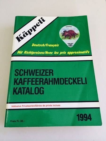 Coperchi dei cremini per caffè: Kaffeerahmdeckeli-Katalog ! 1994 ! – Usato da Brügg BE venduto da rutschimedizin