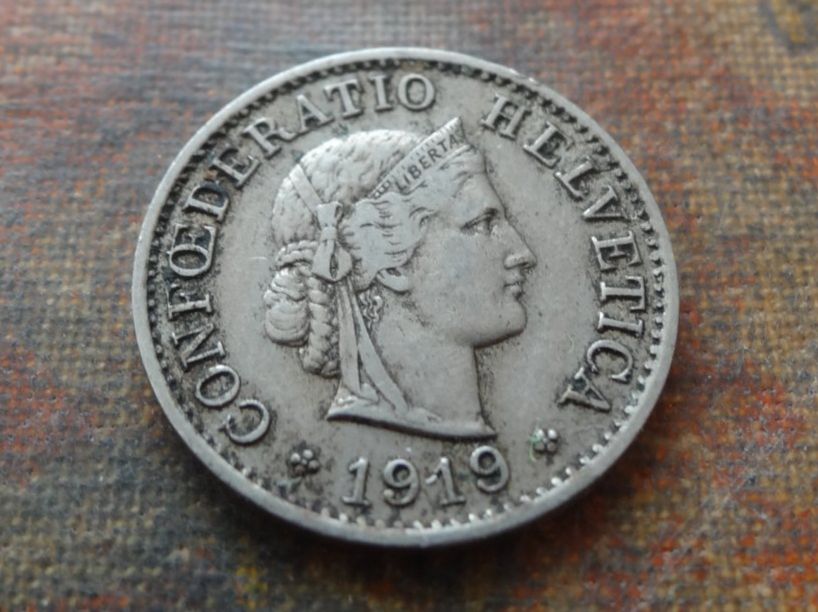 Tutti le monete: 5 Rp. 1919  (Z) – Usato da Romanel-sur-Lausanne venduto da Swift13