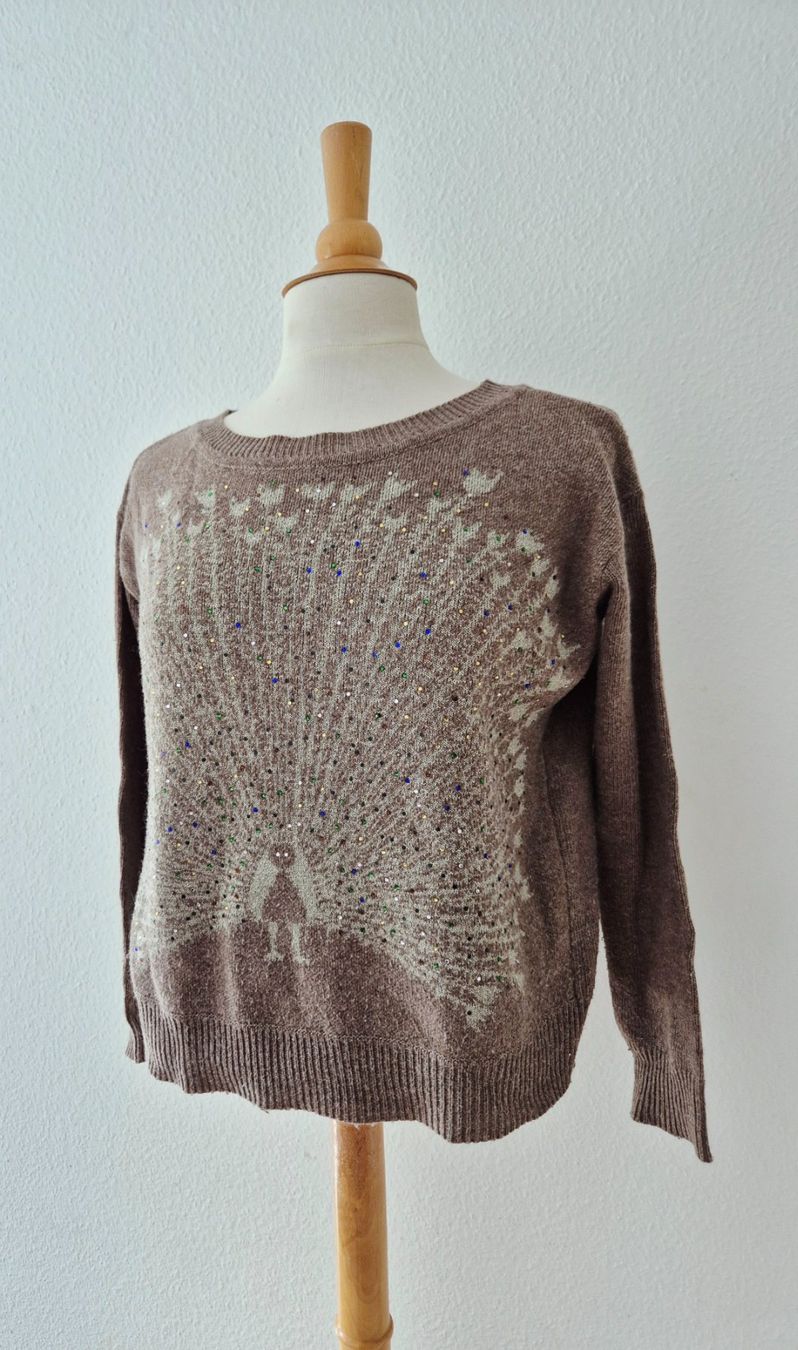 Kookai Maglioni & Felpe: PULLOVER PULLI KOOKAI 0 XS 34 PFAU GLITZER STEINCHEN TOP – Usato da Elsau venduto da the-colorful-side 4
