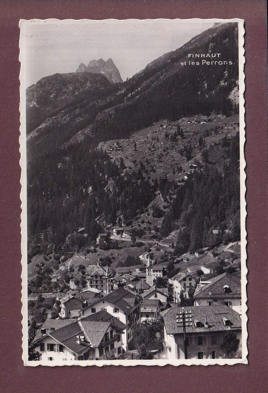 Cartoline postali: FINHAUT et Les Perrons - 1948 – Usato da Pully venduto da nicecards