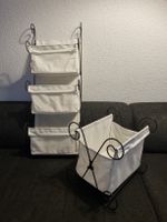 2er Set Metalständerl weiss Shabby chic Brocante
