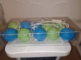 Laternen Lichterkette blau-grün, perfekt für den Sommer!