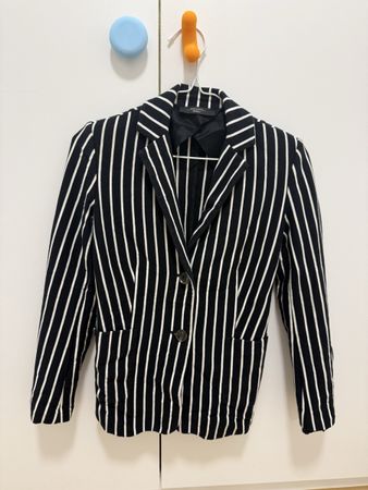 Blazer striped MaxMara Weekend black white used size S
