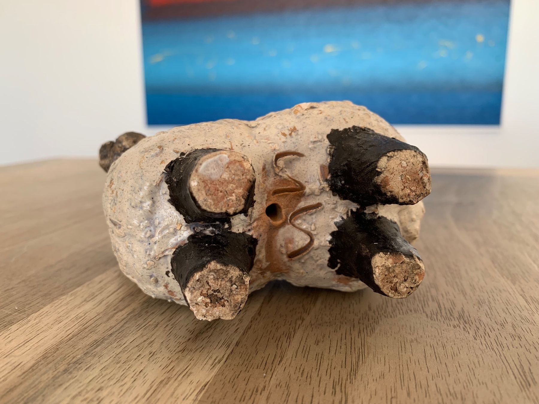 Statuette: Ueli Schmutz Keramik Schaf und Schafbock – Usato da Evilard venduto da Wittilda 2