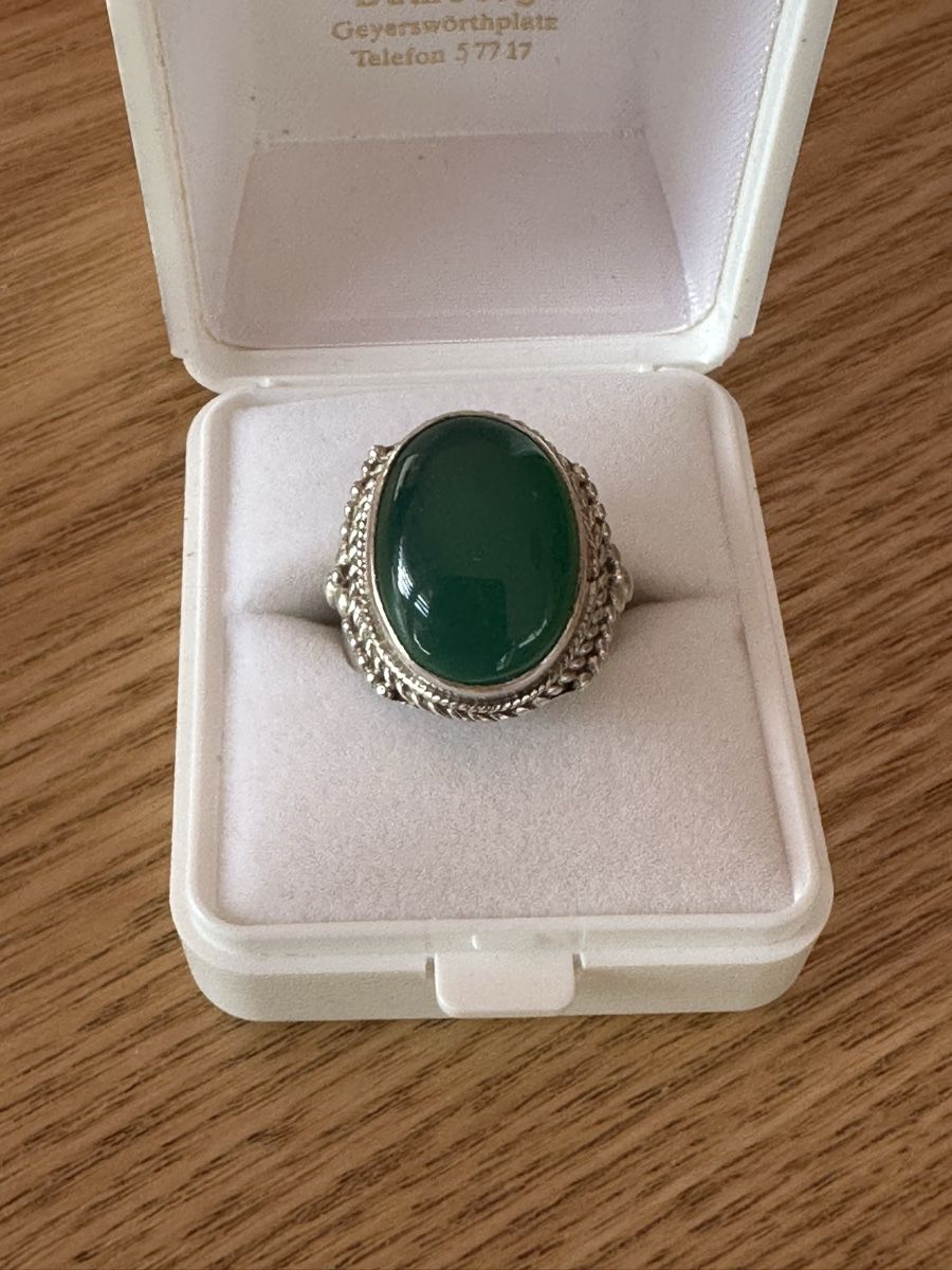 Ringe: Silberring mit Halbedelstein gr 54 – Gebraucht aus Herbriggen von Sehrazade