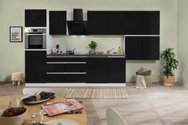 045 Küchenzeile Küchenblock 380cm W/SW - Küche Einbauküche