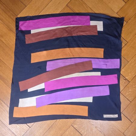 Vintage Christian Dior Tuch Schal Grafik Print