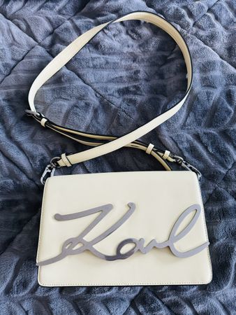 Sac Karl Lagerfeld jaune pâle, comme neuf!