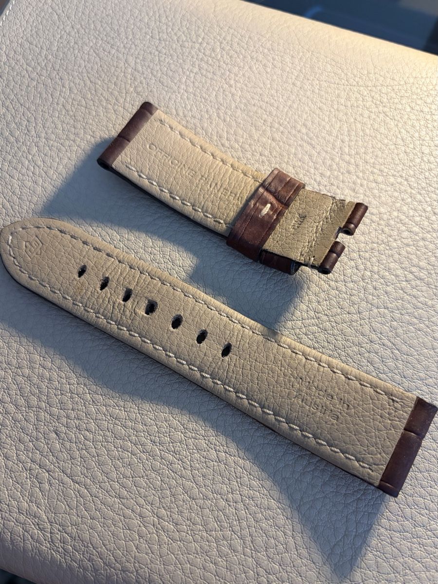 Armbänder & -reifen: Bracelet Panerai cuir marron 24/22 mm – Bon état – Gebraucht aus Meyrin von Samos23 2