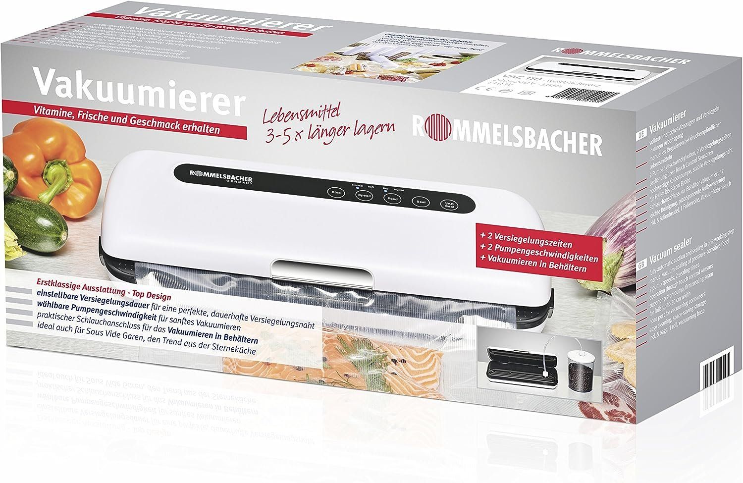 Elettrodomestici da cucina: Vakuumierer Folienschweissgerät Vakuumgerät 2 Pumpenstufen – Nuovo e nell'imballaggio originale da Herisau venduto da Serenco 5