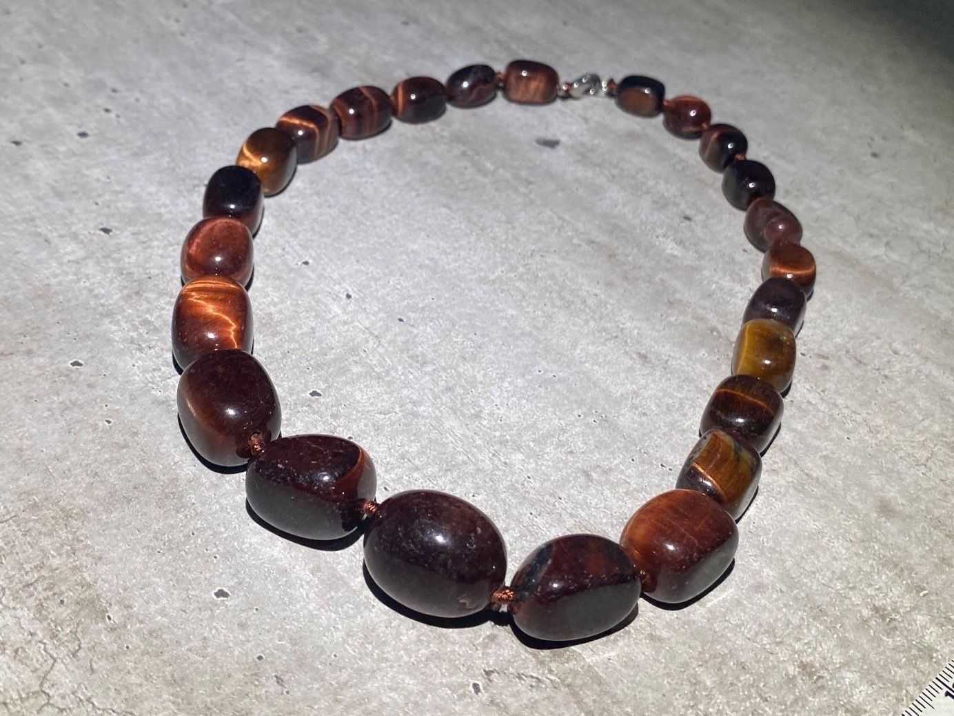 Catenine: Tiger eye   Tigerauge Edelstein Halskette – Nuovo e nell'imballaggio originale da Laax GR venduto da krippenfiguren-laax 1
