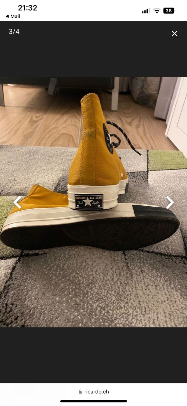 Converse Herrenschuhe: Converse Chuck70 Gr. 46,5 Chuck Taylor Senfgelb – Gebraucht aus Zetzwil von haui1998