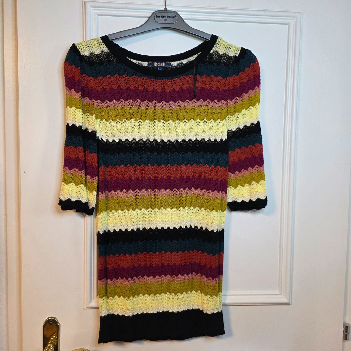 King Louie Camicette: King Louie Bunte Strickbluse M/L XL – Usato da Wald ZH venduto da CapLux 3