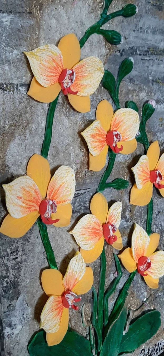 Foto & Immagini: 3D Wandbild, Orchideen, handgemacht! – Nuovo (secondo la descrizione) da Berikon venduto da m1l3n 3