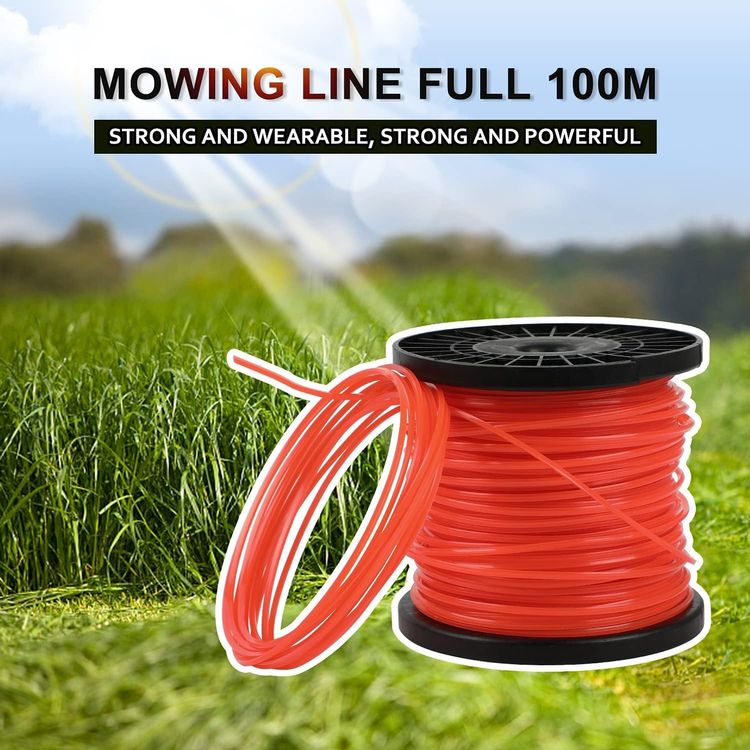 2x Rasentrimmerschnur 1,6 Mm X 100 M | Rundes Nylon-Seil Für Trimmer | Robust & Universell Einsetzbar (blau, Orange)
