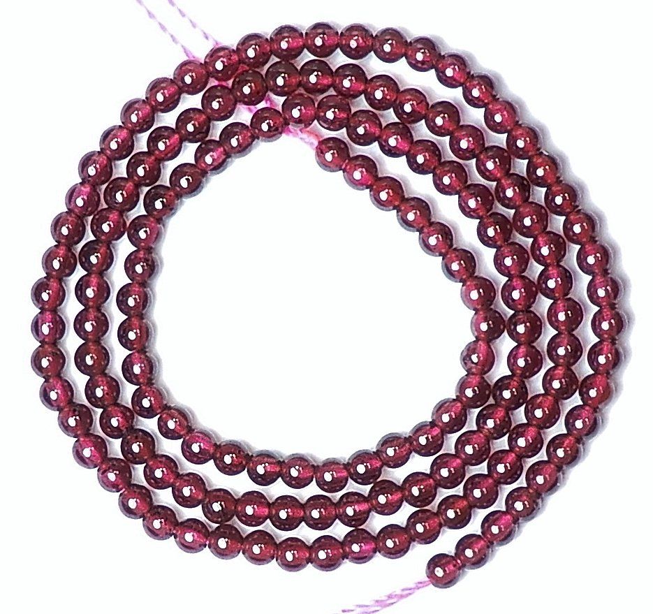 Catenine: 1 Strang echte natürliche Granat Perlen 3 mm – Nuovo (secondo la descrizione) da Müllheim Dorf venduto da GUENI01