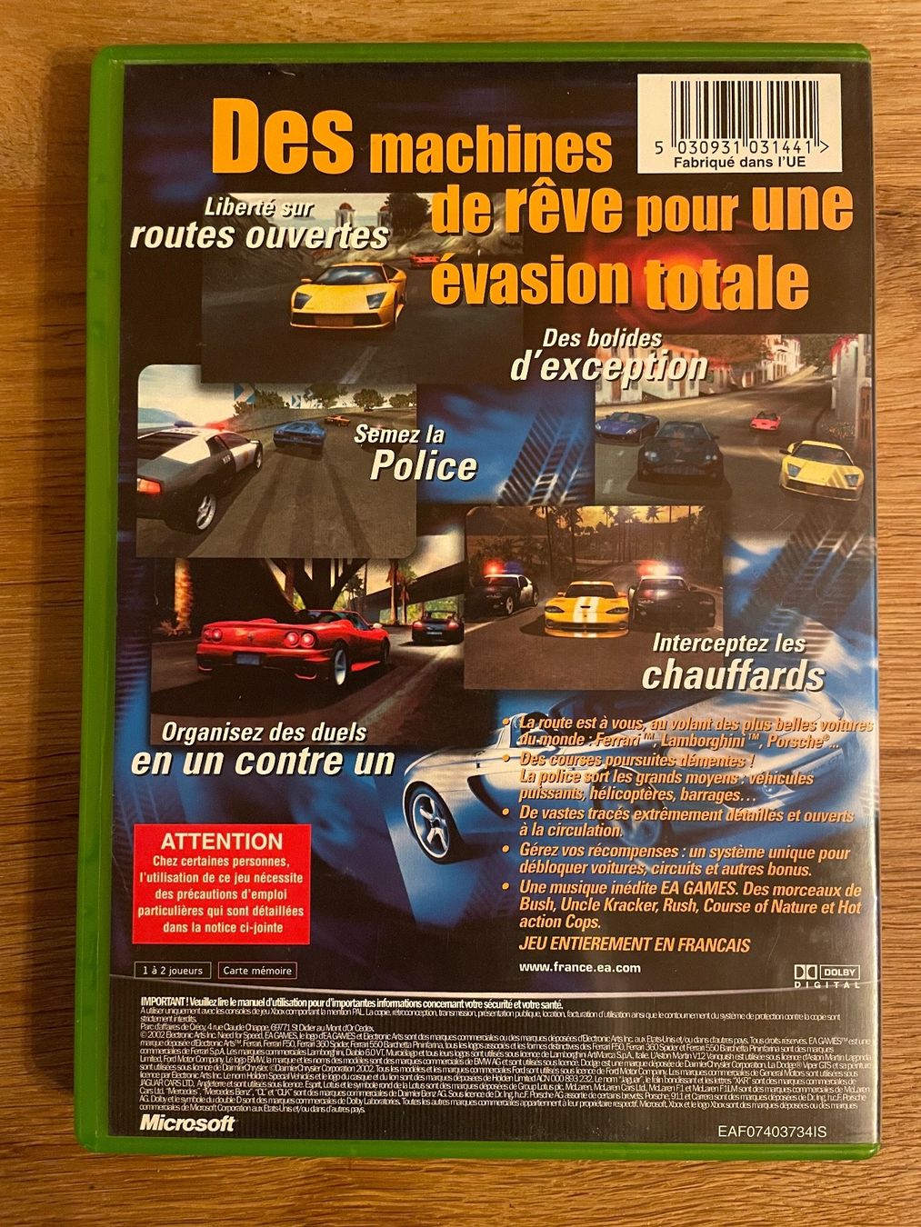 Microsoft Giochi: Need for speed poursuite infernale 2 Xbox og – Usato da Perly venduto da CMartin 1