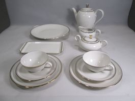 tête-a-tête ROYAL IVORY Porzellan-Set, 11-teilig, Goldrand