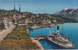 LUZERN  -  Quai - Dampfschiff & Rigi