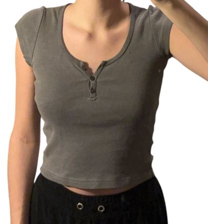 Brandy Melville Top, Grau, neuwertig, Grösse S