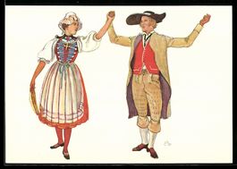 Künstler-AK sign. E. Biéler: Vevey, Fete des Vignerons 1927,