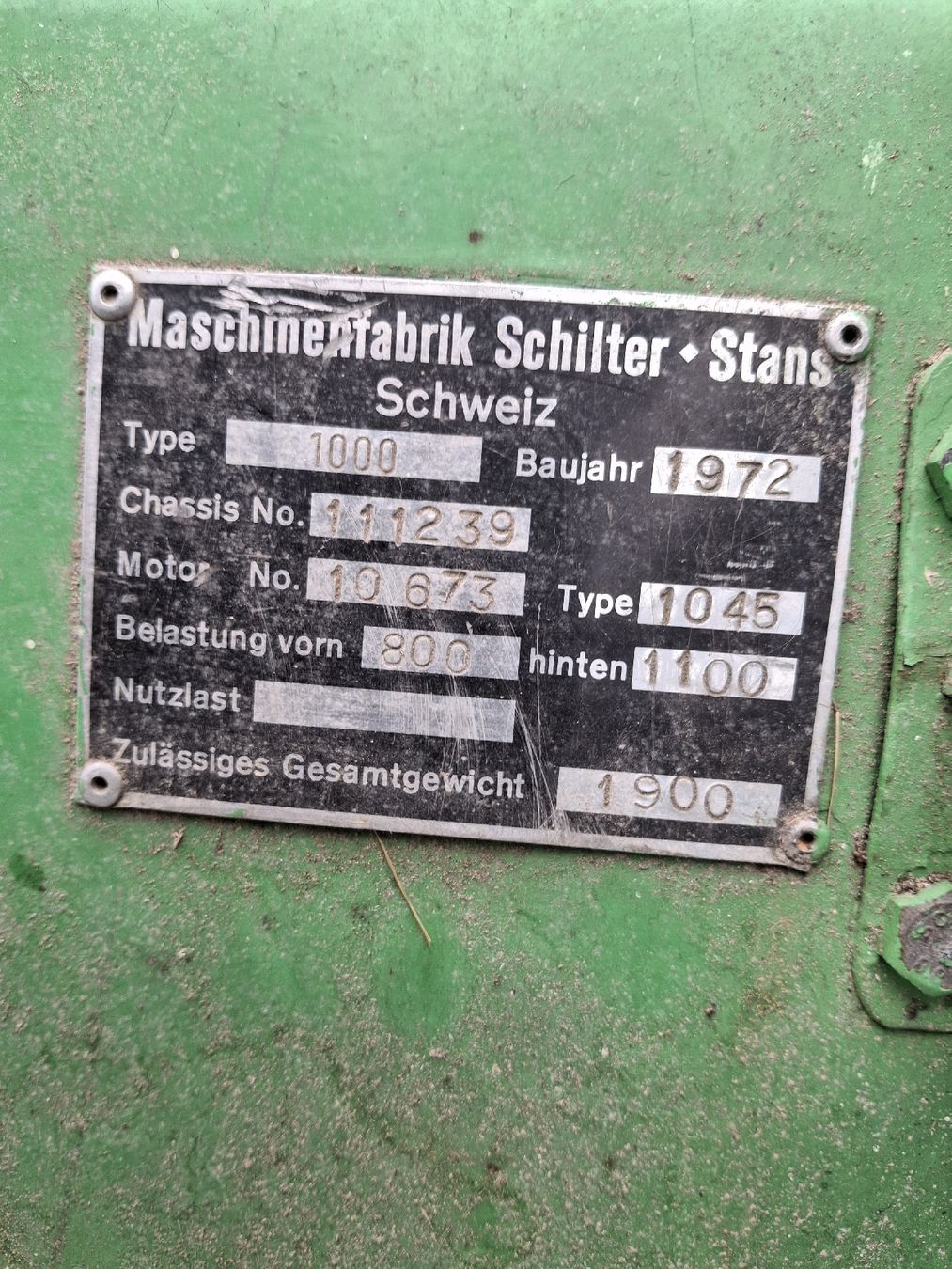 Schilter Traktoren: Schilter 1000 – Gebraucht aus Libingen von Cm81 1