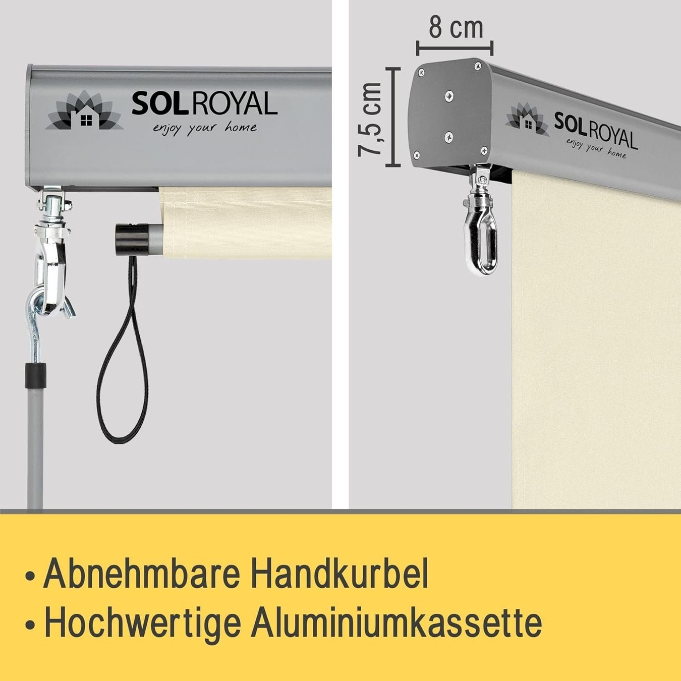 Tende da sole: Aussen-Senkrechtmarkise 180x250 beige – Nuovo e nell'imballaggio originale da Bottighofen venduto da zaap 4